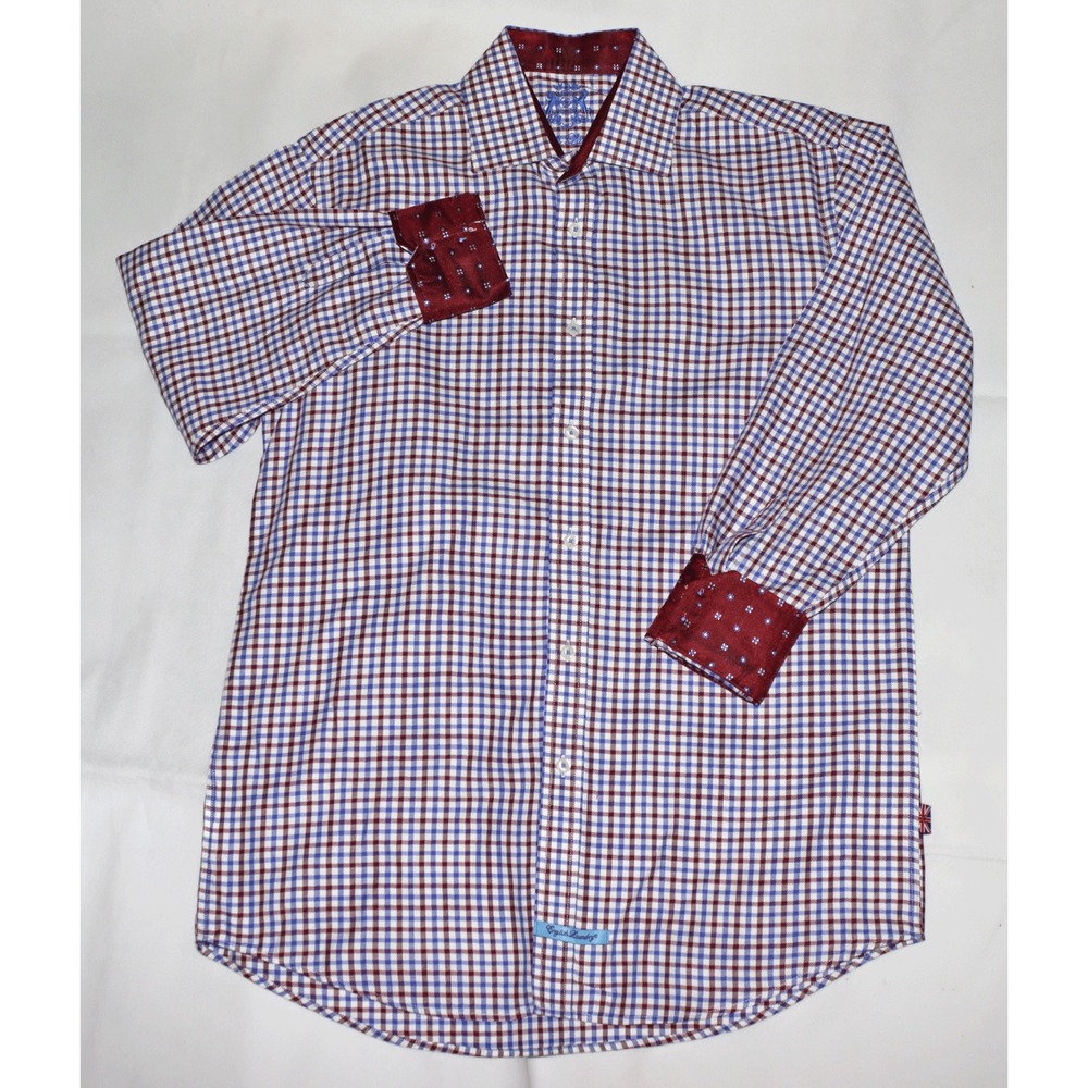 English Laundry Men's Long Sleeve Logo Embroidered Shirt Size 15 1/2 - 32/33